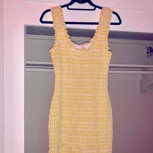 Anthropologie Akemi + Kin Yellow Ruffled Day Dress